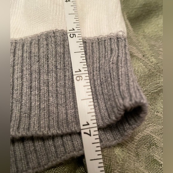 💙Men’s Point Zero Black label Large Grey & White Striped Pullover V Neck. - Picture 7 of 10